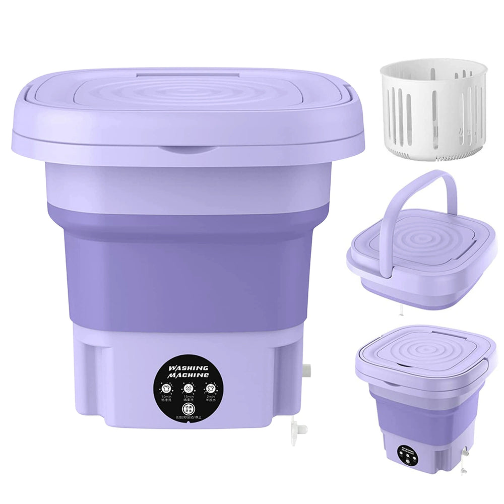 Foldable Electric Mini Washing Machine With Dryer Option (Box Packing)