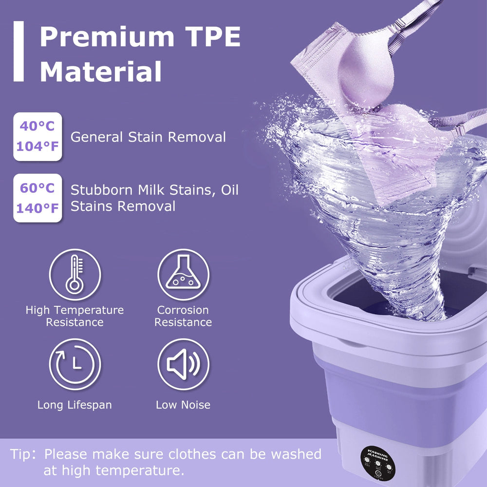 Foldable Electric Mini Washing Machine With Dryer Option (Box Packing)