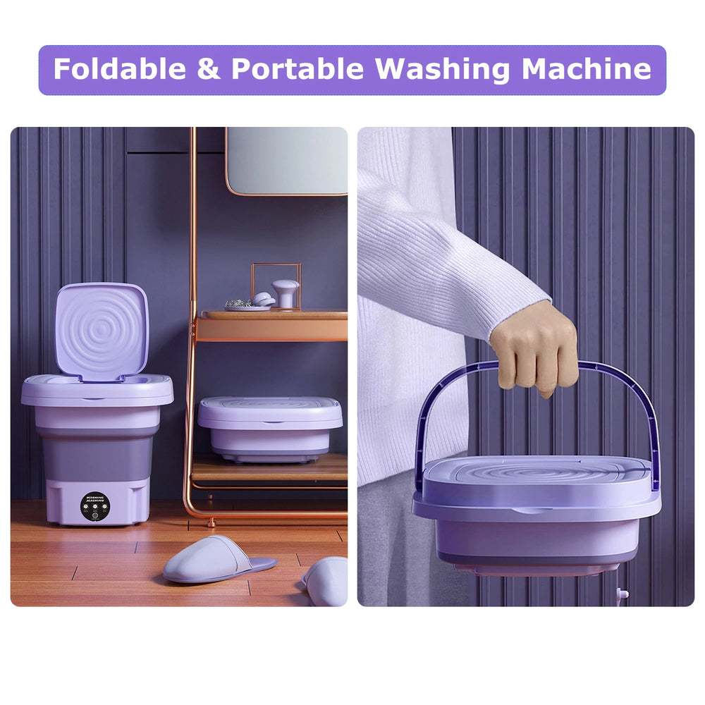Foldable Electric Mini Washing Machine With Dryer Option (Box Packing)