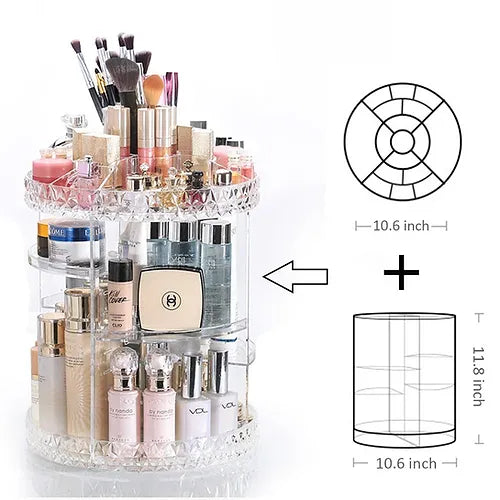 360° Degree rotation makeup organizer - Large Size