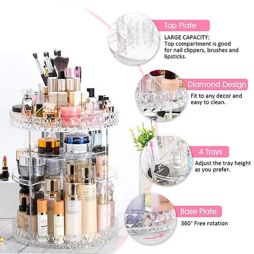 360° Degree rotation makeup organizer - Large Size