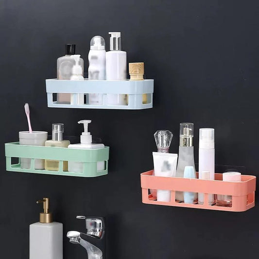 Multifunctional Rectangle Shelf With Hooks