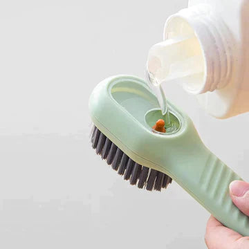 Soft bristled liquid cleaner brush