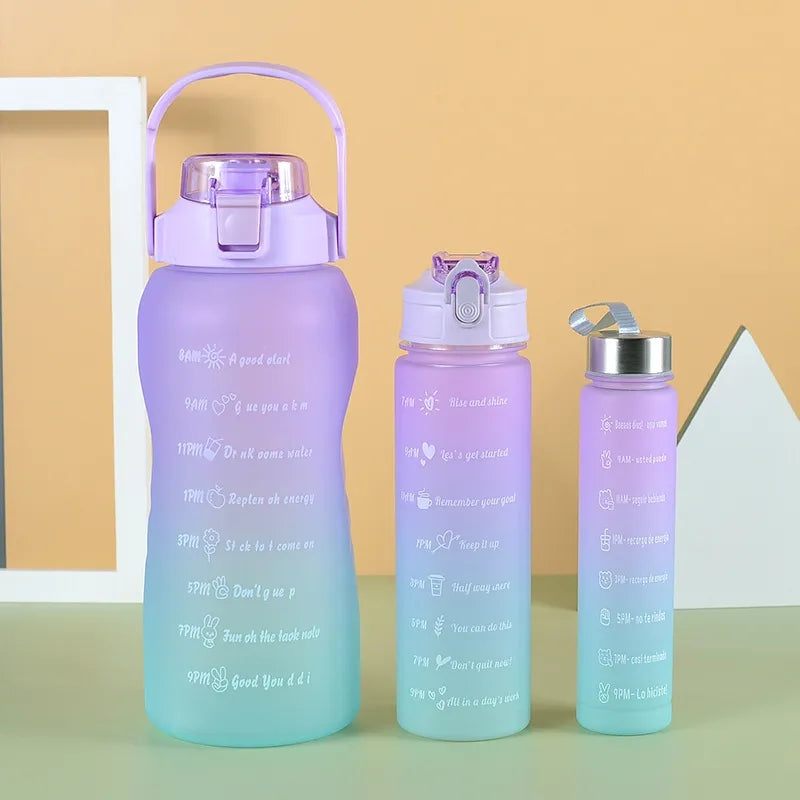 3 Pcs Cute Water Bottle Set