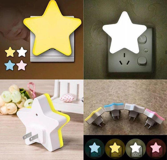 Star shape night lamp light with automatic sensor control