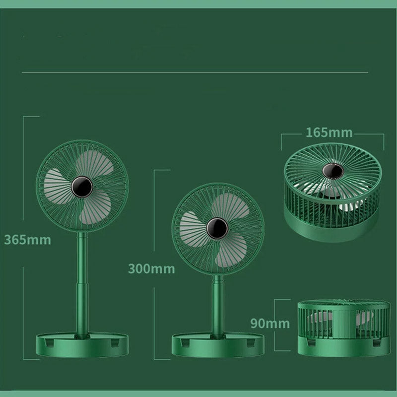 Telescopic Foldable Table Fan - Rechargeable (06 Months Warranty)