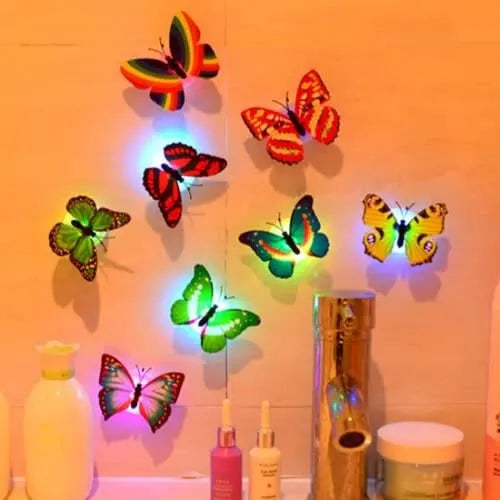 Pack of 5 - colorful butterfly LED night lights - wall night lamps