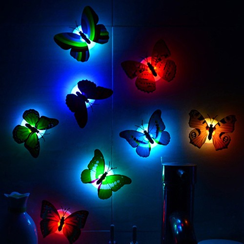 Pack of 5 - colorful butterfly LED night lights - wall night lamps