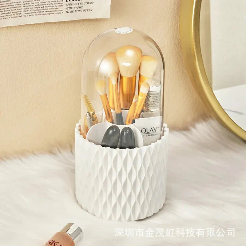 Sleek 360° Spinning Makeup Brush Holder