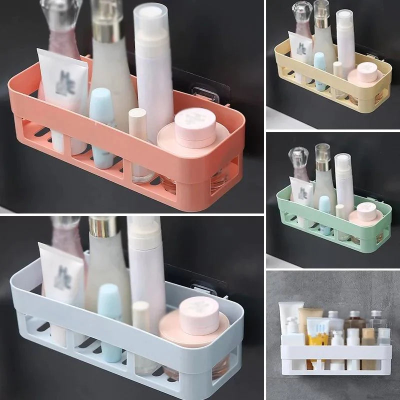 Multifunctional Rectangle Shelf With Hooks