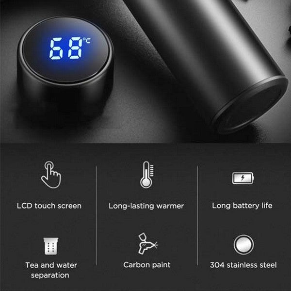 Temperature Display Thermos Water Bottle