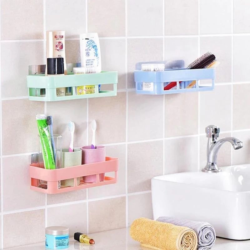 Multifunctional Rectangle Shelf With Hooks