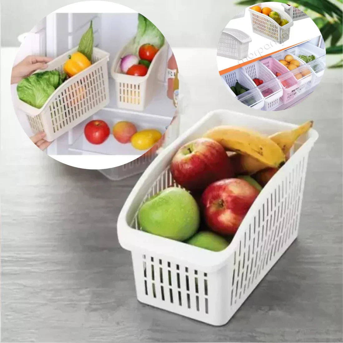 Compact Multipurpose Kitchen Fridge Basket