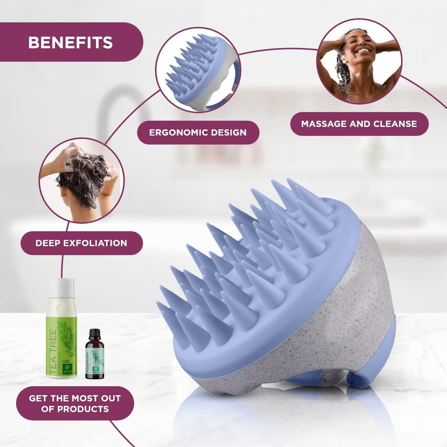 Extremely High Quality Scalp Head Massager Brush (Imported)