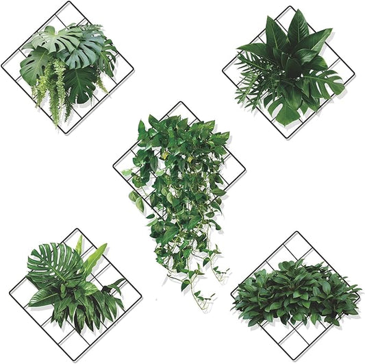 3D Effect Vivid Green Plants Flower - Wall Decor