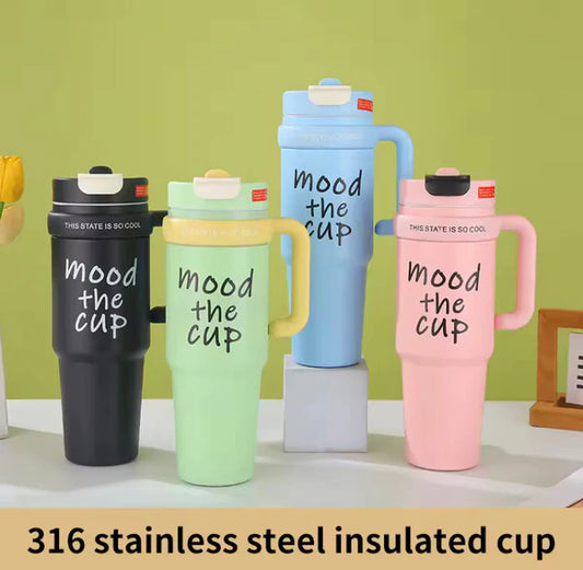 Mood The Cup Steel Insulated Tumbler With Handle