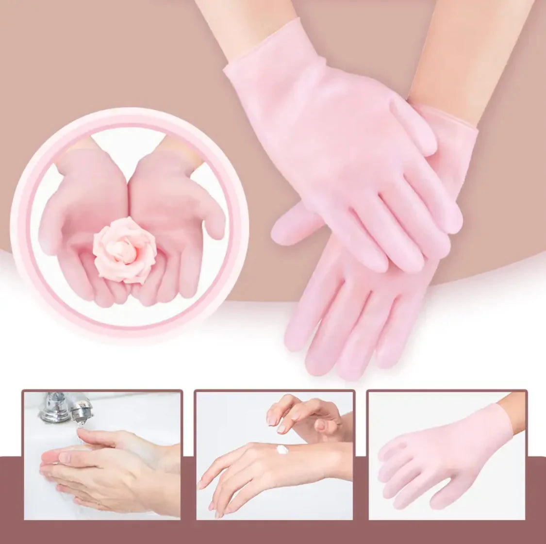 High Quality - Silicone Gel Moisturizing Gloves