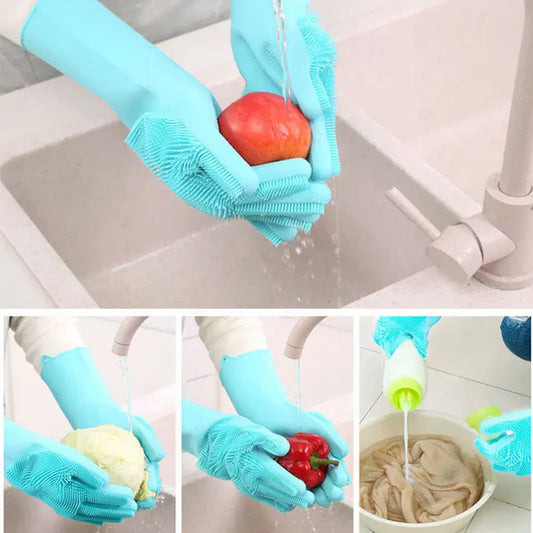 1 Pair Silicone Cleaning Gloves