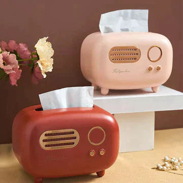 Radio shape tissue box - Metal