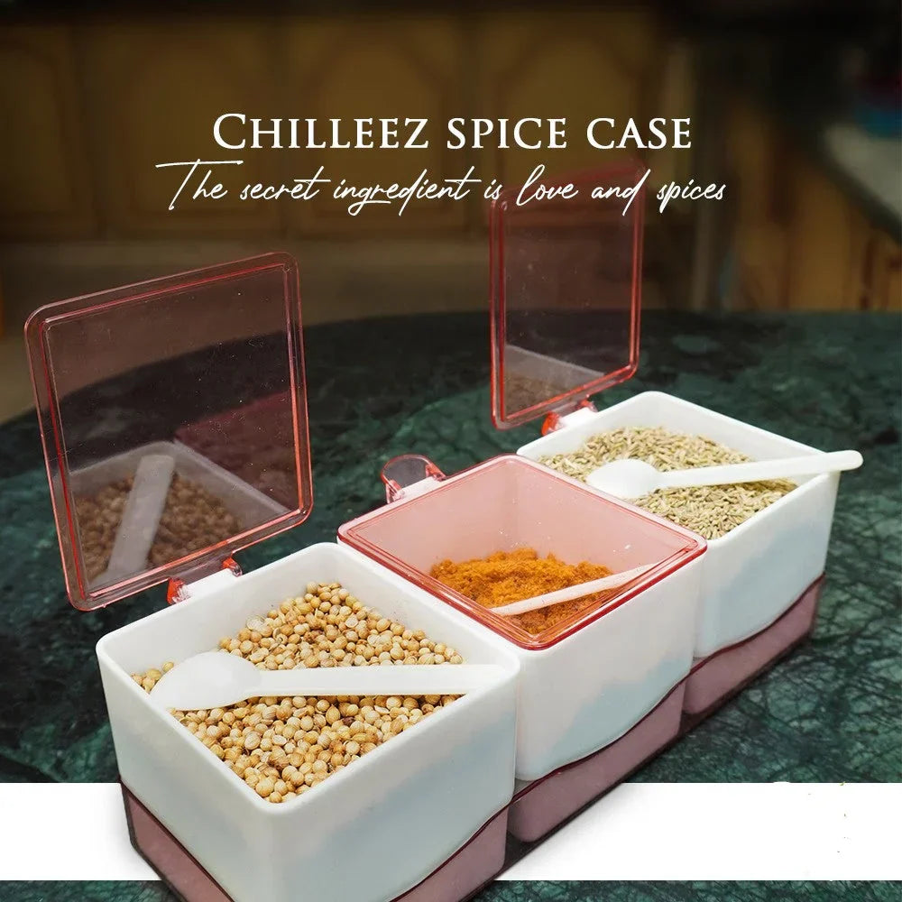 4 Grid Chillez Spice Case Seasoning Box