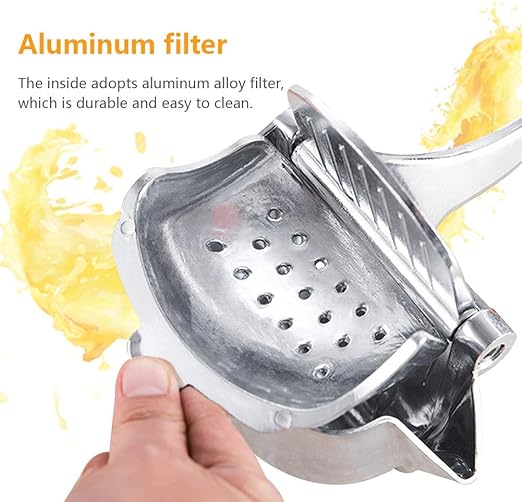 Manual Juice Squeezer, Portable Aluminum Alloy Hand Pressure Juicer