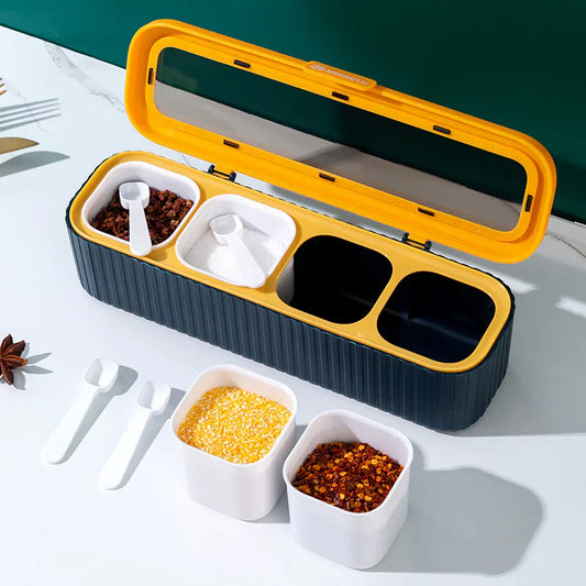 4 Grids Seasoning Box Spice Jar