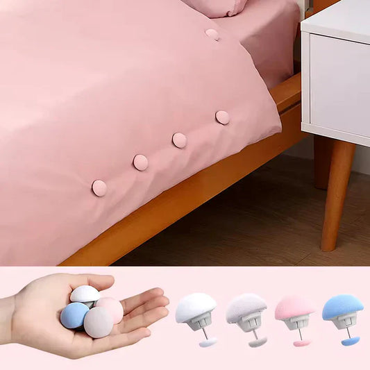 Mushroom Shapes Bedsheet Fixing Clips (4pcs)