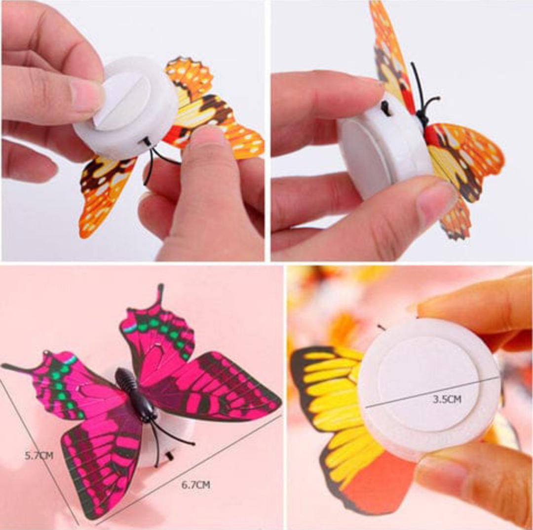 Pack of 5 - colorful butterfly LED night lights - wall night lamps