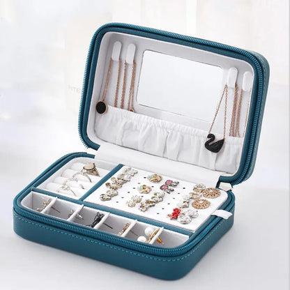 Large Size - Portable Leather jewelry organizer