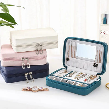 Large Size - Portable Leather jewelry organizer
