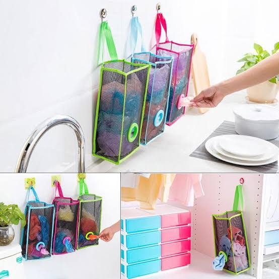 Plastic bag holder - Multipurpose hanging shopper holder