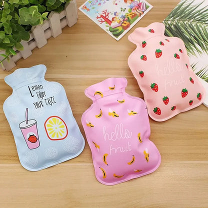 1 pc Portable Cute Hot & Cold Water Bag Bottle Shape Winter Feet Hand Warmer