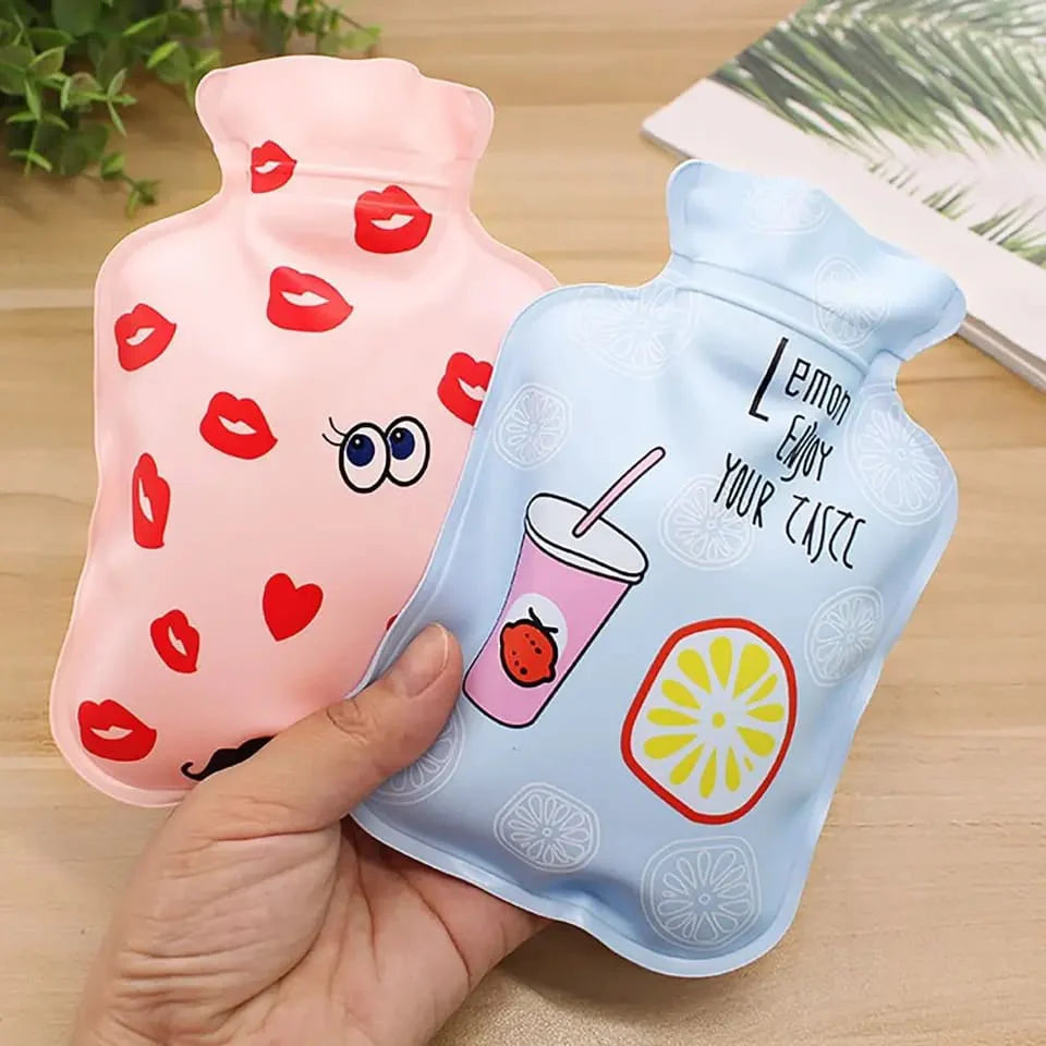 1 pc Portable Cute Hot & Cold Water Bag Bottle Shape Winter Feet Hand Warmer