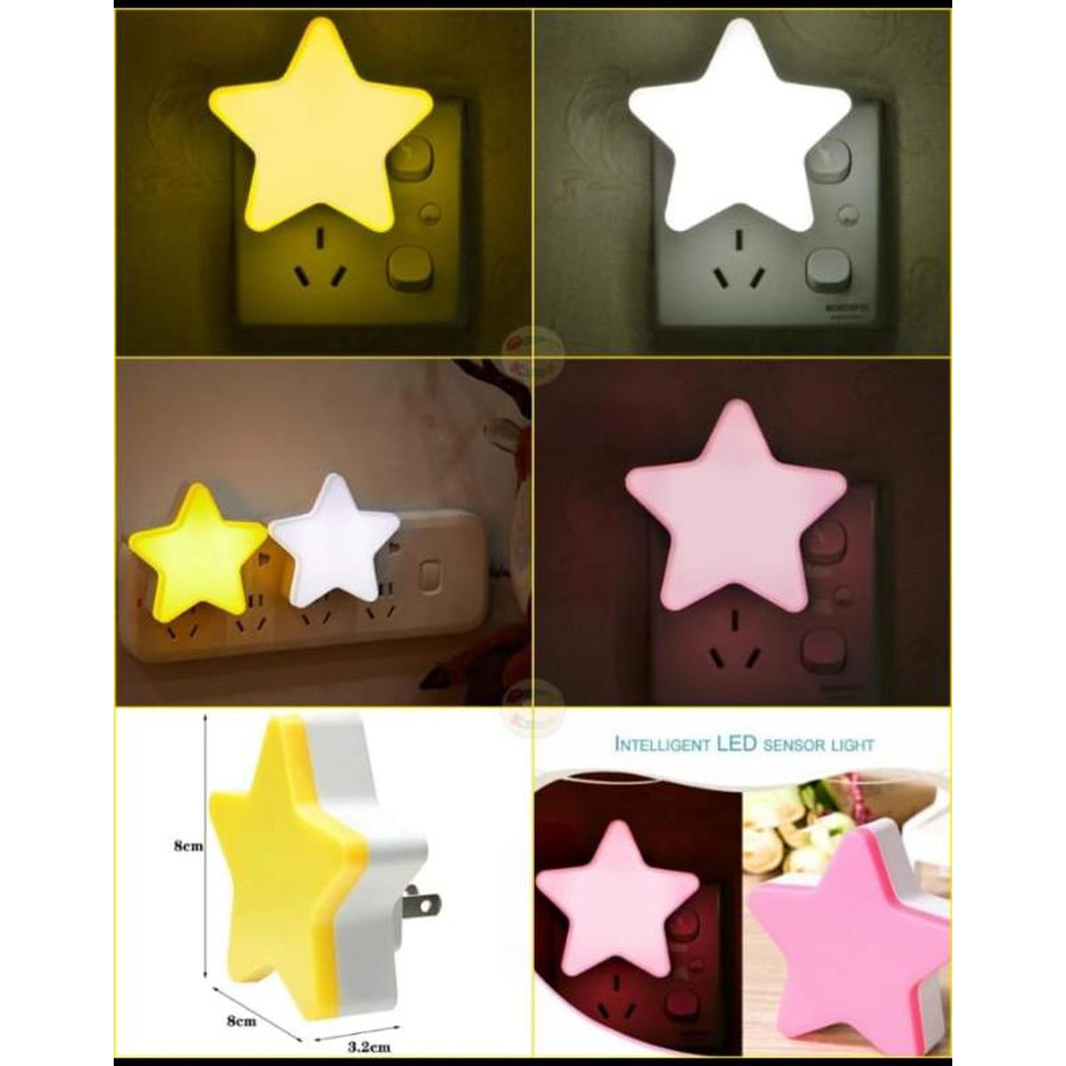 Star shape night lamp light with automatic sensor control