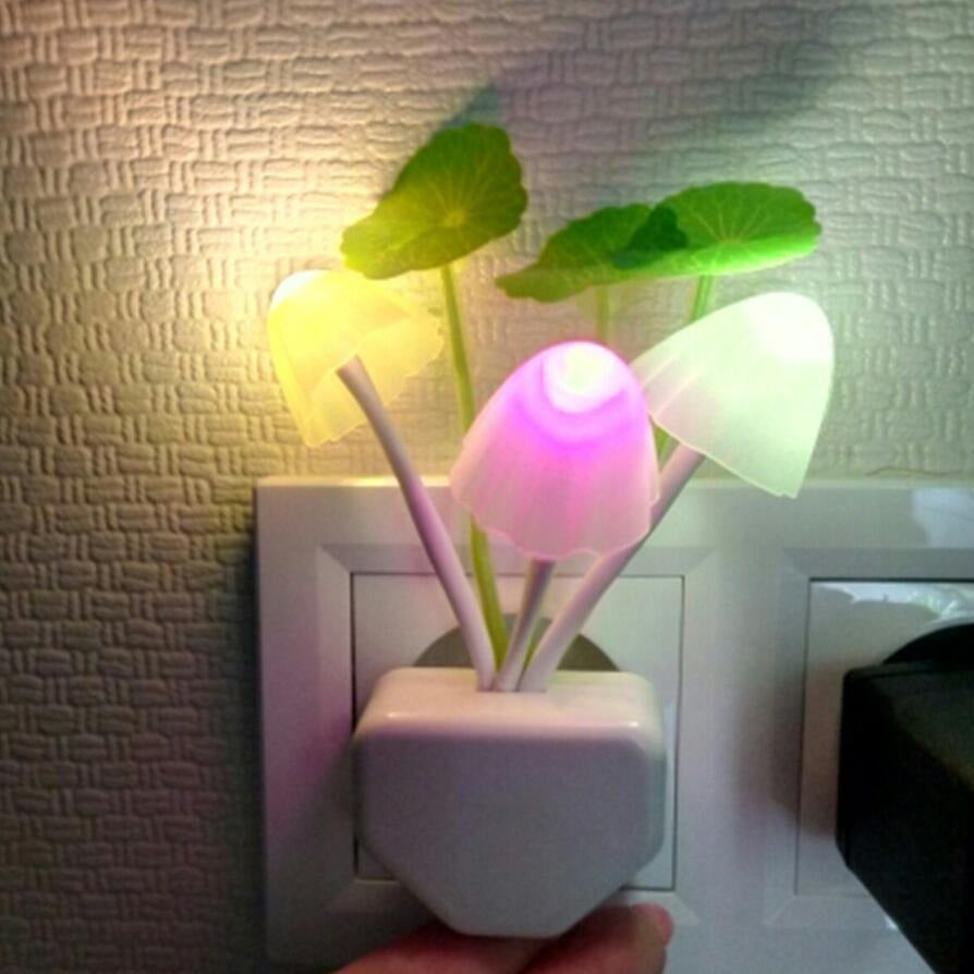 LED Night Light Mushroom Lamp with automatic sensor control