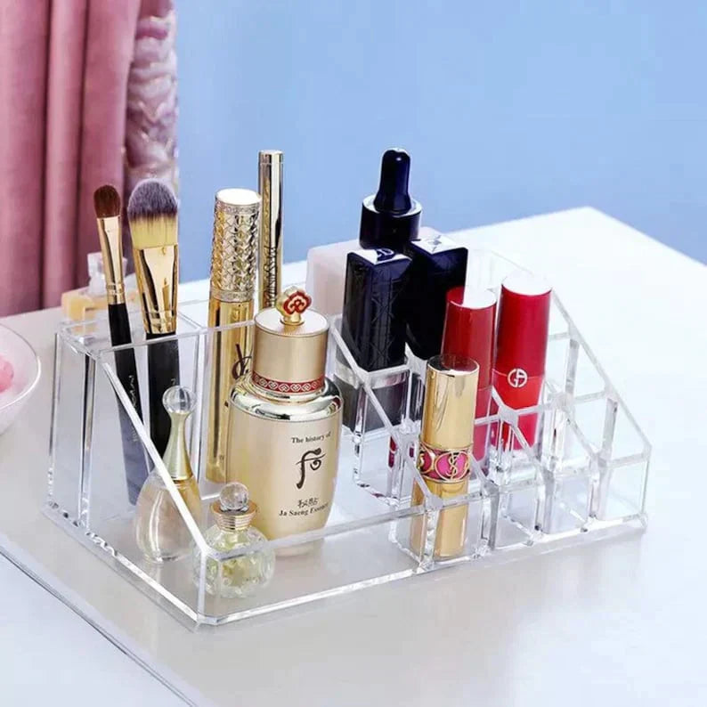 Acrylic lipstick and cosmetic organizer (2 Rows & 3 Columns)