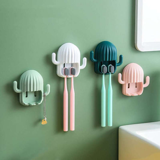 Cactus Toothbrush Wall Mounted brush holder