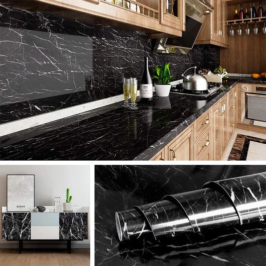 Self adhesive Marble Sheet for Kitchen | Anti Oil & Heat Resistant (2 Meters)