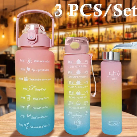 3 Pcs Cute Water Bottle Set