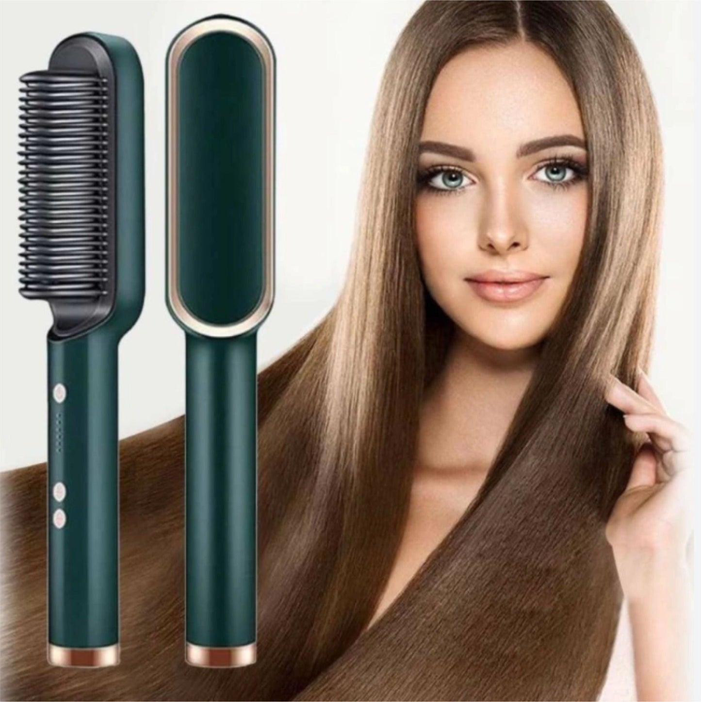 Hair Straightener Comb Brush