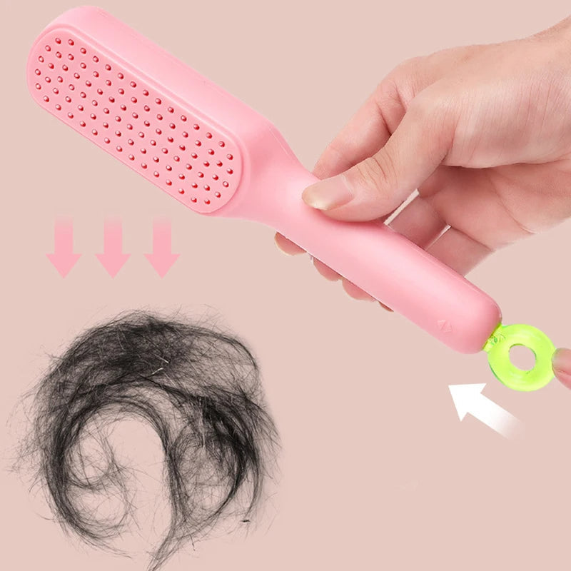 Magic Self Cleaning Hair Comb Brush