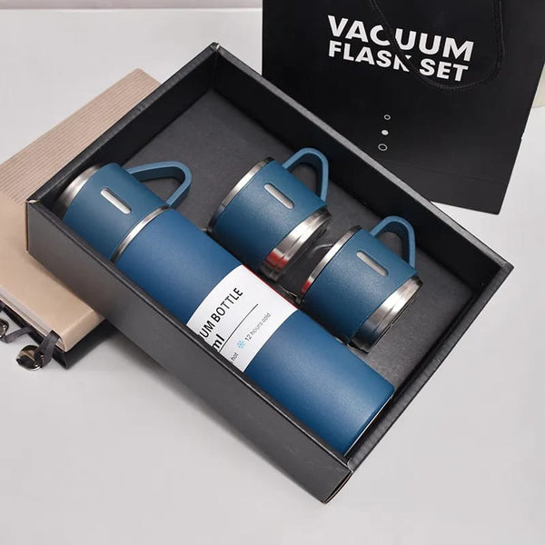 Stainless Steel Vacuum Thermal Flask Set (3 in 1)