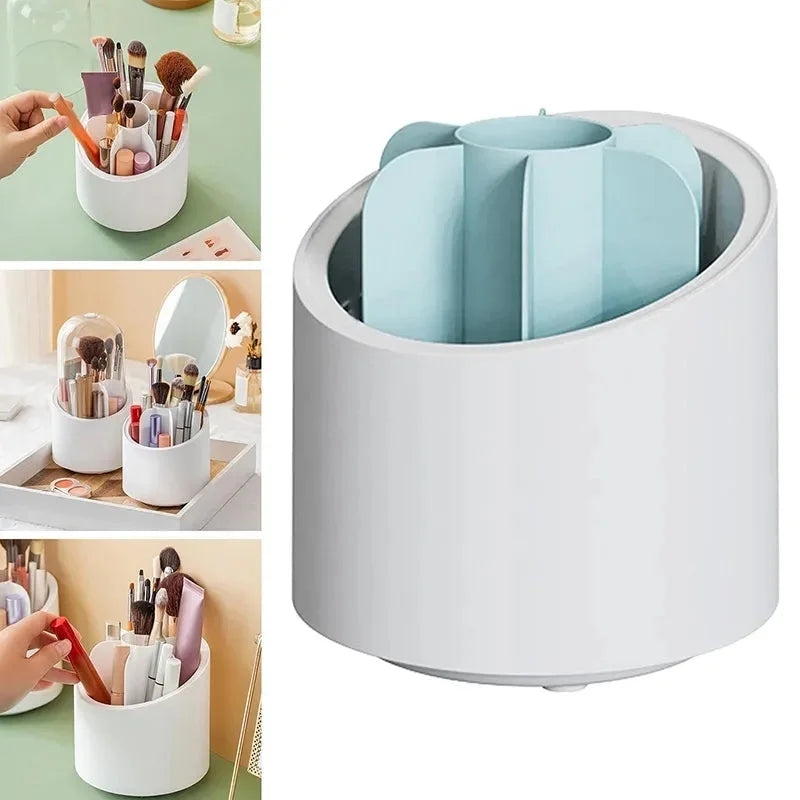 360° Degree rotating makeup brush organizer