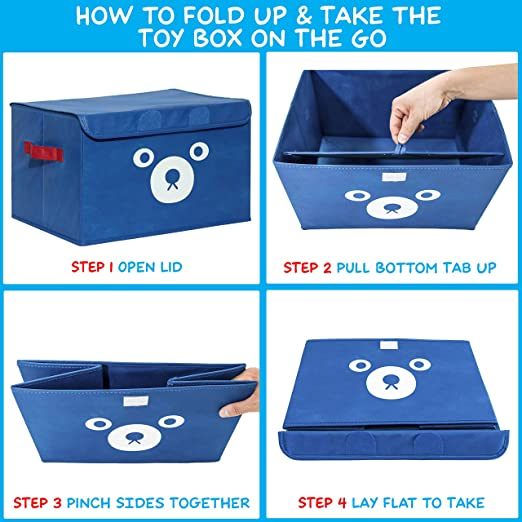 Cartoon Bear Foldable Storage Box For Multipurpose