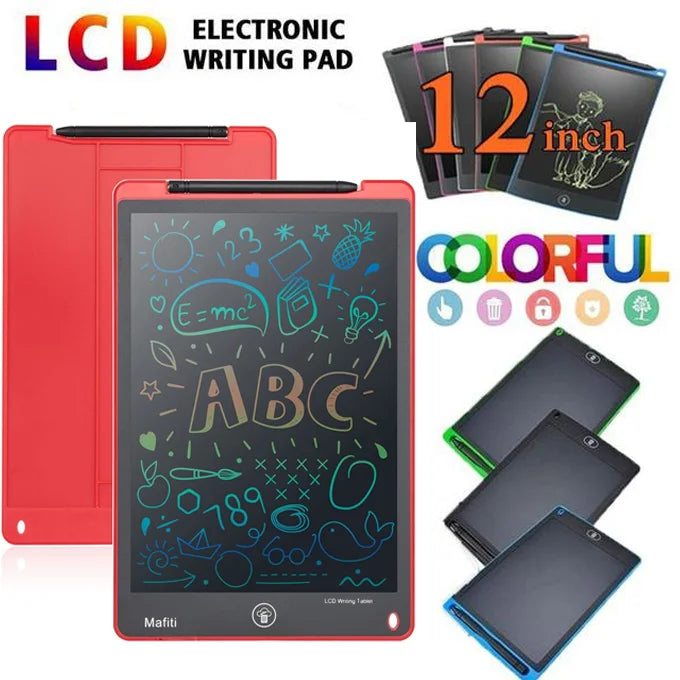 LCD Panel Colorful Writing Tablet For Kids (8 & 12 Inches)