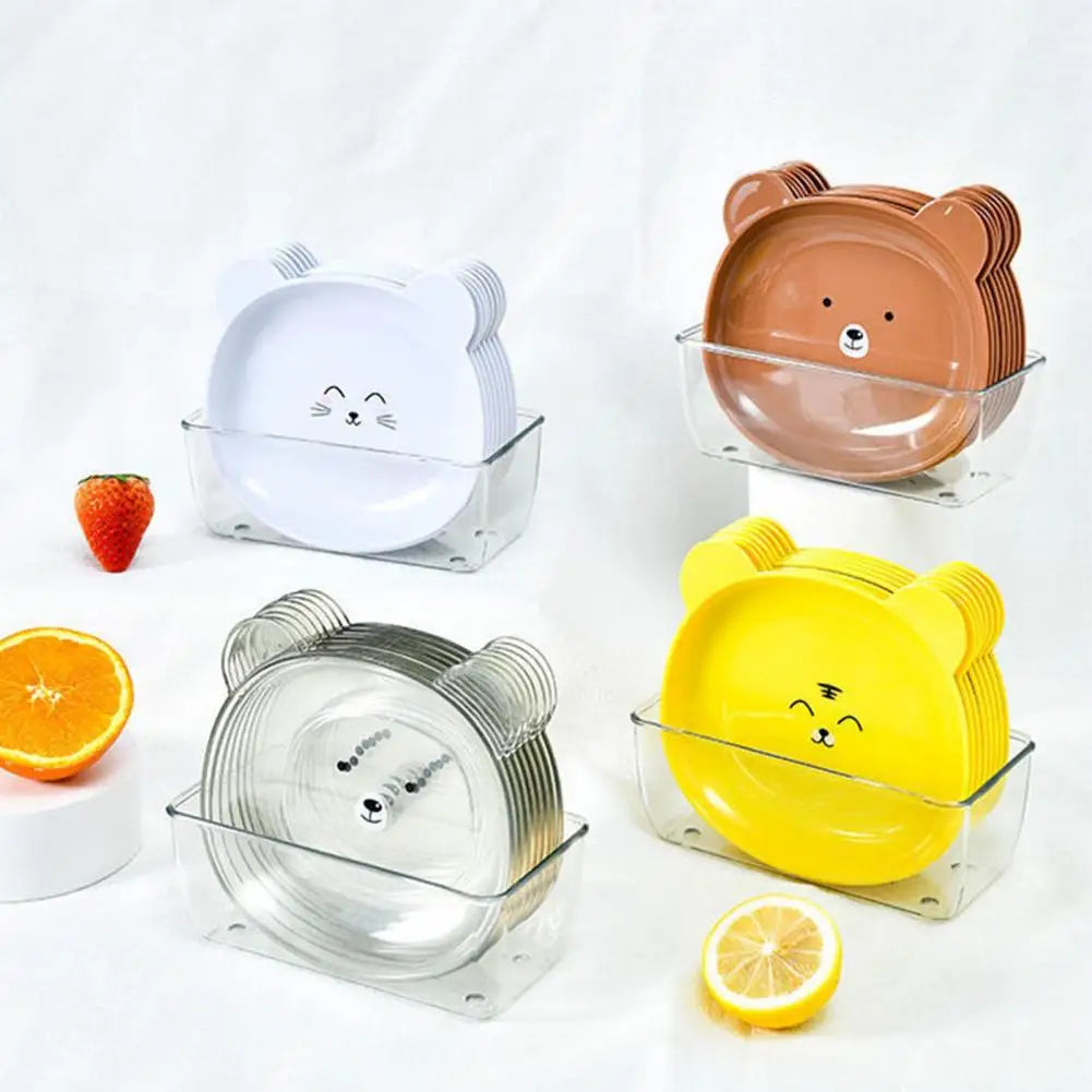 8Pcs Creative Bear Shape Plate Set