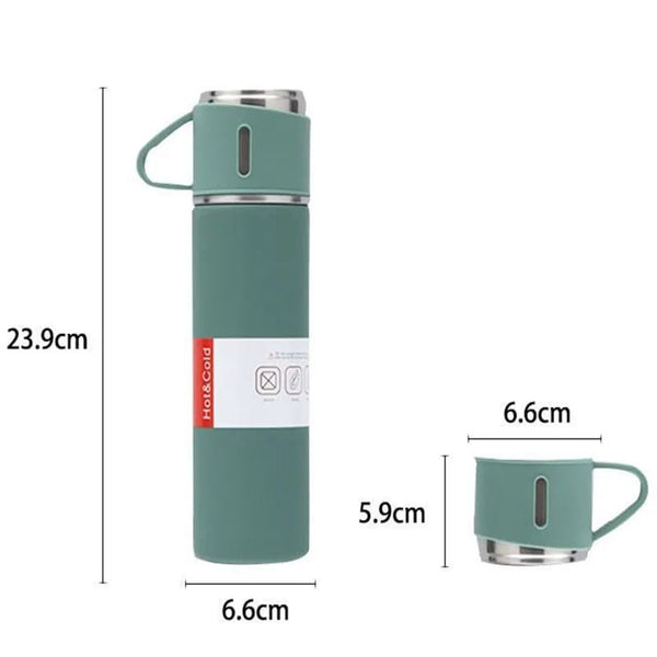 Stainless Steel Vacuum Thermal Flask Set (3 in 1)