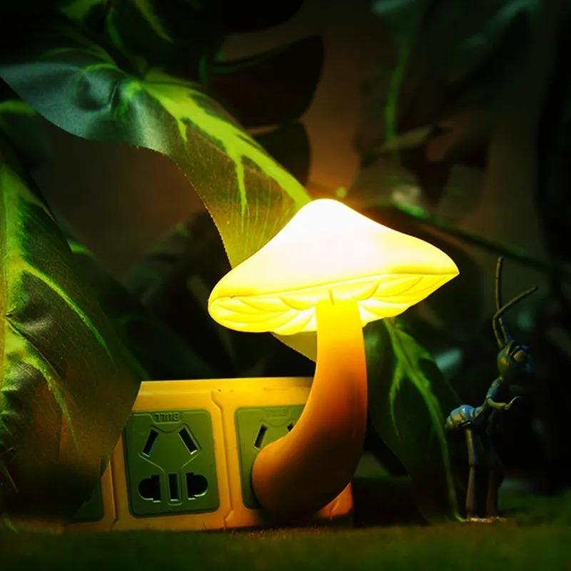 Mushroom Shape LED Auto Sensor Night Lamp