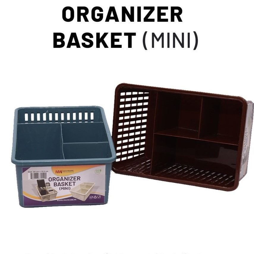 Plastic Basket for Kitchen- Fruit Vegetable Cabinet Organizer - Mini Size