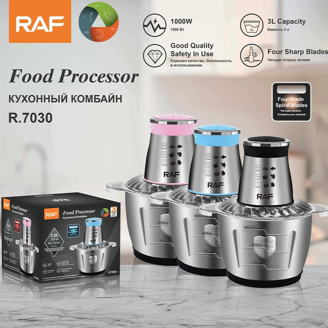 RAF Multifunction Meat Chopper 3L Capacity (06 Months Warranty)